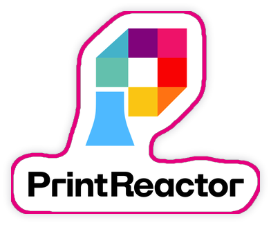 Print-ready sticker proof: artwork with its magenta cutline